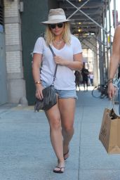 Hilary Duff Booty in Jeans Shorts - NYC 8/28/2016 