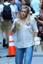 Hilary Duff on the Set of 