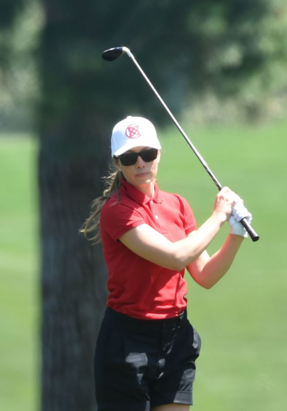 Jessica Biel - Golfing in Los Angeles, August 2016