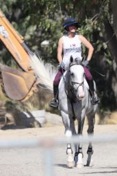 Kaley Cuoco - Riding Her Horse in Burbank 8/12/2016 