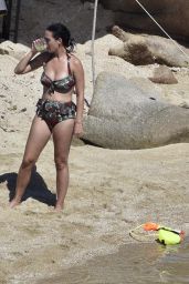 Katy Perry in a Swimsuit - With Orlando Bloom at a Beach in Italy 8/4/2016