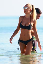 Laura Cremaschi in Black Bikini on Miami Beach 8/21/2016 
