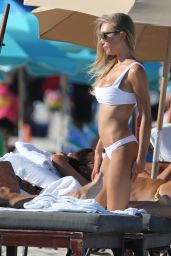 Laura Cremaschi in White Bikini on Miami Beach 8/20/2016 