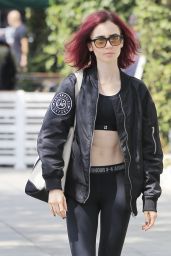Lily Collins - Going to a Gym in West Hollywood 8/9/2016 