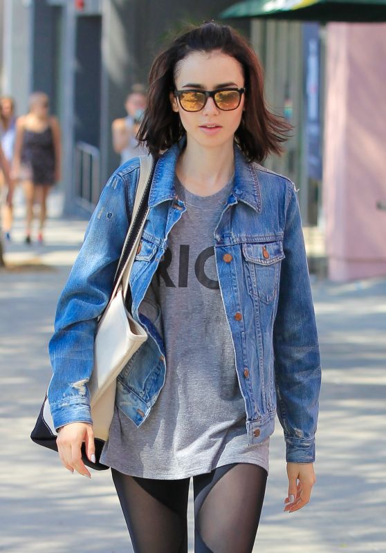 Lily Collins Leaving a Gyn in West Hollywood 8/23/2016