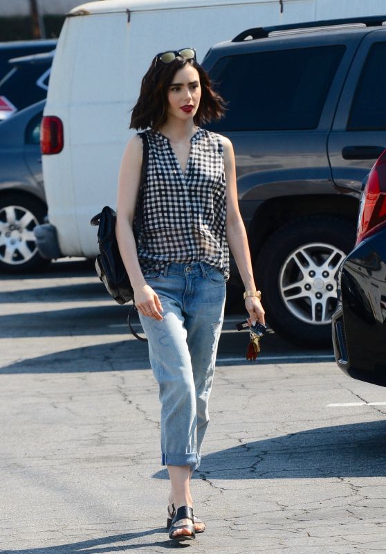 Lily Collins Street Style - West Hollywood 8/24/2016