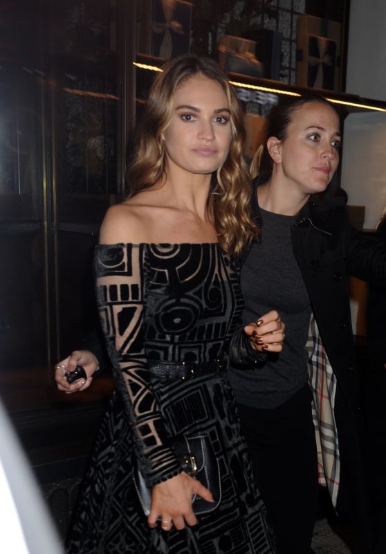 Lily James - Burberry Black Launch Event in London 8/22/2016 