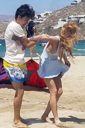 Lindsay Lohan - Fighting at the Beach 8/5/2016