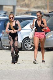 Lindsay Lohan on a Beach in Mykonos, Greece, August 2016