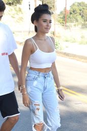 Madison Beer - Holds Hands With a Mystery Man at Just Jareds Party in Los Angeles 8/13/2016