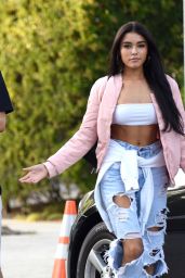 Madison Beer in Ripped Jeans - Leaving a House Party in Beverly Hills 8/29/2016