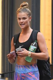Nina Agdal in Spndex at SoulCycle in New York City 8/11/2016 