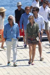 Olivia Palermo - Arriving at a Beach in Mykonos, Greece 8/11/2016
