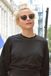 Pixie Lott - Arriving at the Hayemarket Theatre in London 8/13/2016 