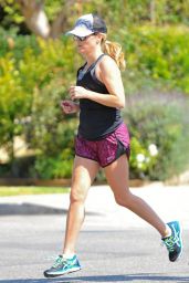 Reese Witherspoon in Shorts - Jogging in LA 8/21/2016