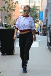 Rita Ora Wears H0er Workout Gear in Lout in New York 8/18/2016