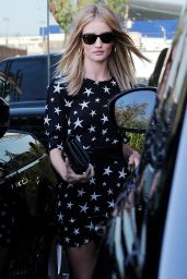 Rosie Huntington-Whiteley in Mini Dress - Out in Los Angeles 8/3/2016 