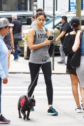 Shanina Shaik - Walking Her Dog in New York City 8/18/2016 