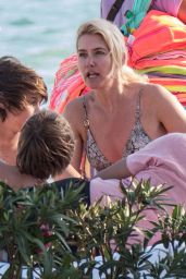 Valeria Mazza - Enjoys a Holiday With Her Family on the Beach in Marbella 8/11/2016