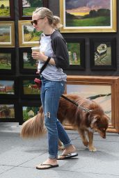 Amanda Seyfried - Walking Her Dog in New York City 9/5/2016