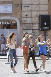 Ashley Benson, Troian Bellisario and Shay Mitchell Street Style - Rome 9/6/2016 