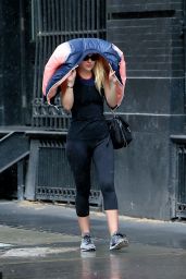 Dakota Fanning in Leggings - Leaving Gym in Soho New York 9/19/2016