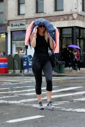 Dakota Fanning in Leggings - Leaving Gym in Soho New York 9/19/2016