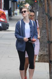 Elle Fanning in Leggings - Out in Studio City 9/22/2016 