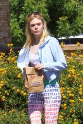 Elle Fanning in Tights - Outside a Pharmacy in Los Angeles 9/9/2016