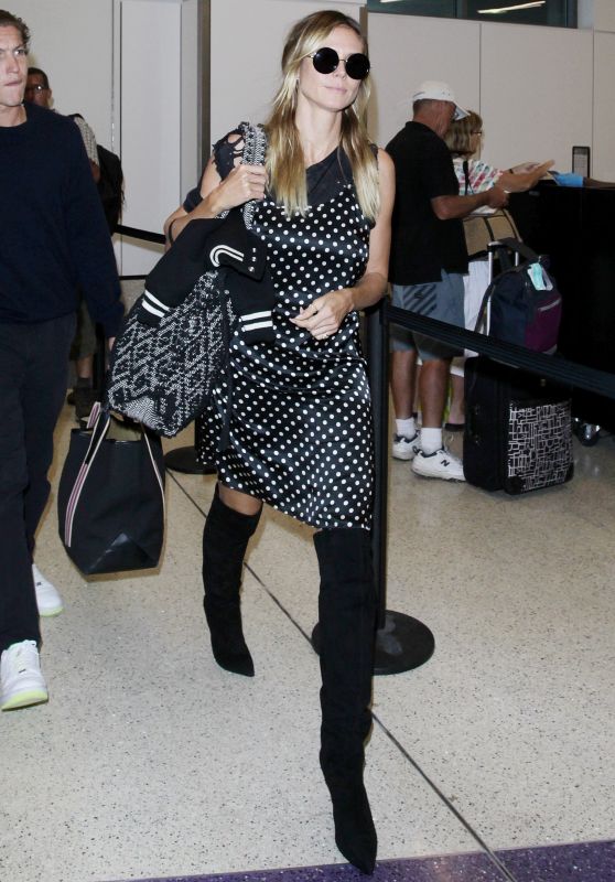 Heidi Klum and Boyfriend Arriving at the Los Angeles International Airport 9/21/2016