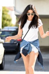 Jessica Gomes Leggy in Shorts - Heading to a Studio in Los Angeles 9/28/2016 