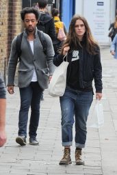 Keira Knightley Street Style - Out for Lunch in London 9/28/2016 