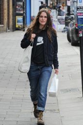 Keira Knightley Street Style - Out for Lunch in London 9/28/2016 