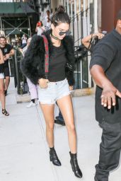 Kendall Jenner in Jeans Shorts - Out in NYC 9/11/2016 