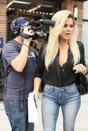 Khloe Kardashian in Tight Jeans Promoting Her Denim Line - New York 9/20/2016