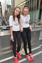 Larsen Thompson & Taylor Hatala - 2016 Global Goals Girls Bus in New York City 9/20/2016