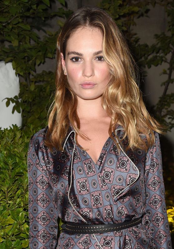Lily James at Burberry Show - London Fashion Week 09/19/2016 