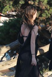 Lily James in Sheer Dress and Bikini in Ibiza Spain 9/3/2016