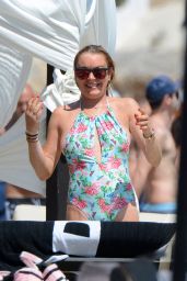 Lindsay Lohan - Changing From a Swimsuit to a Bikini - Mykonos, Greece 8/31/2016 