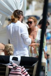 Lindsay Lohan - Changing From a Swimsuit to a Bikini - Mykonos, Greece 8/31/2016 