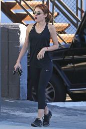 Lucy Hale - Stopping by a Nail Salon in West Hollywood 9/24/2016