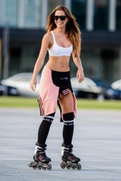 Sandra Kubicka - Rollerblading With a Friend in Warsaw, Poland September 2016