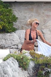 Victoria Silvstedt in a Bikini at a Pool in France 9/4/2016 
