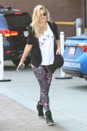 AJ Michalka in Tights - Out Shopping in Beverly Hills - 10/25/2016