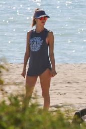 Alessandra Ambrosio in Bikini - Beach in California 10/23/ 2016
