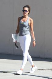 Alessandra Ambrosio in Tights - After a Workout in Santa Monica - 10/25/2016 