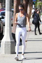 Alessandra Ambrosio in Tights - After a Workout in Santa Monica - 10/25/2016 