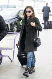 Anna Kendrick Travel Outfit - Flying Out of Heathrow Airport in London