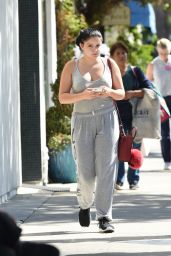 Ariel Winter in a Grey Singlet and Trackpants - L.A. 10/17/ 2016