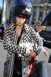 Arizona Muse - Leaving Chanel Show - Paris Fashion Week 10/4/2016